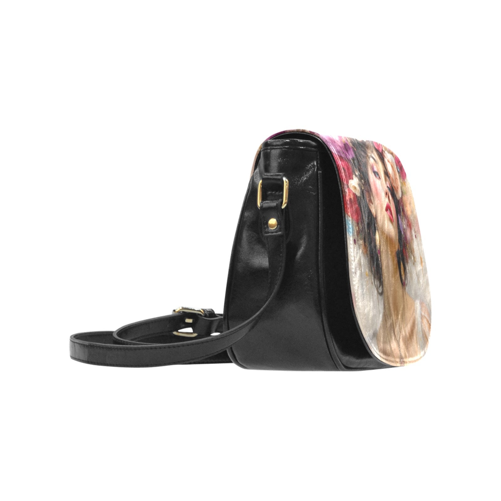 Flowers and Jewels Classic Saddle Bag/Small