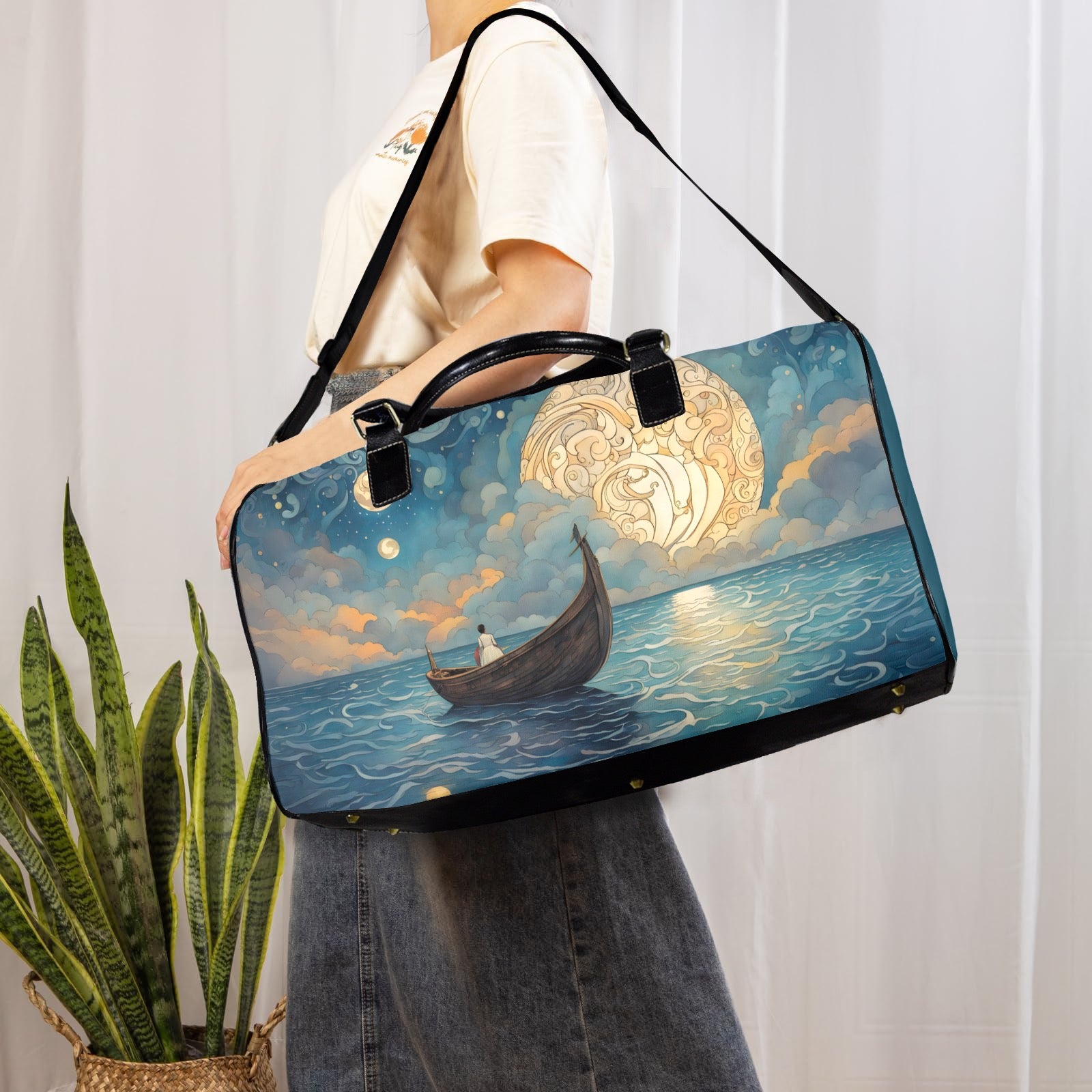 Cloisonne Moon Large Capacity Travel Bag-Large