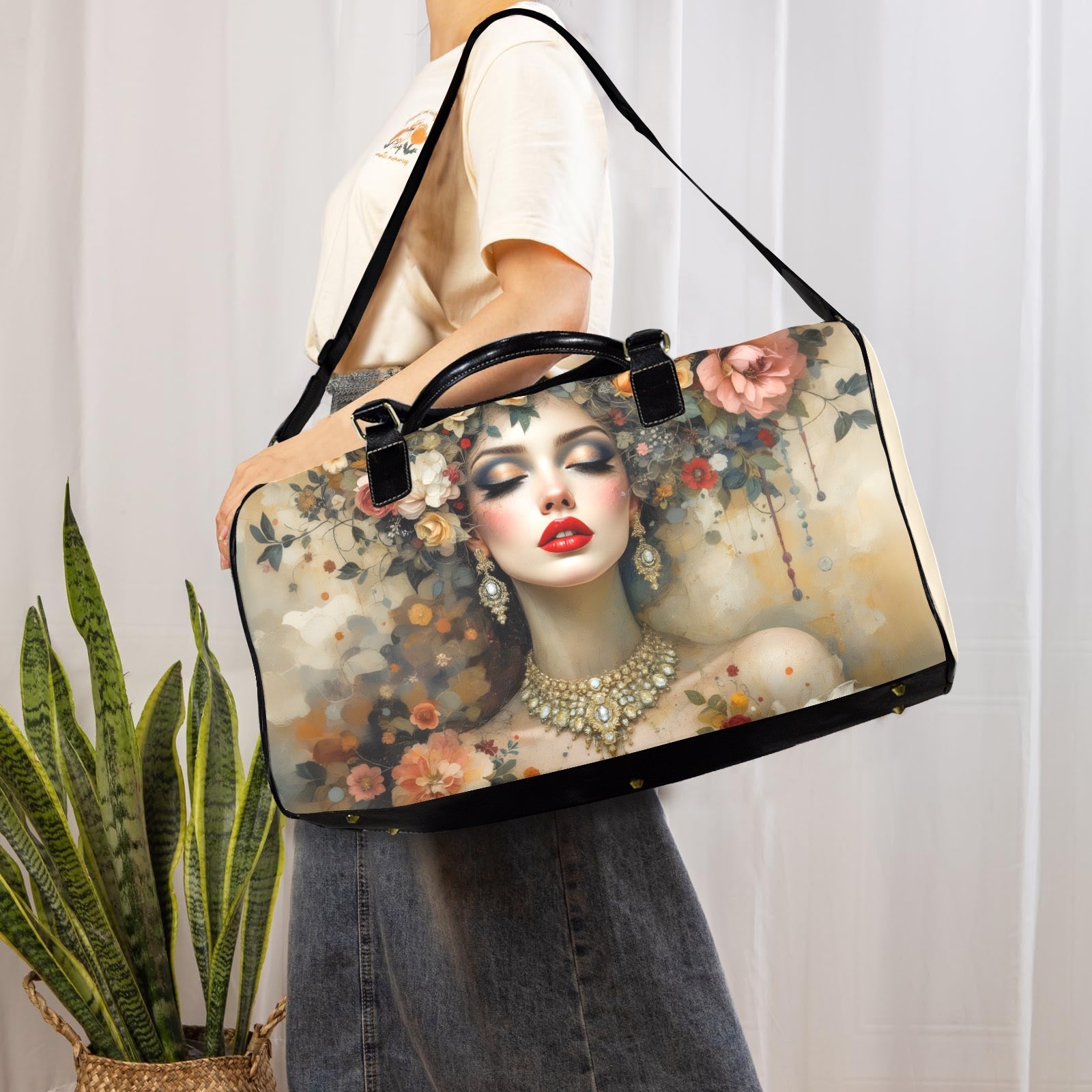 Wearing my FInest Jewels Large Capacity Travel Bag-Large