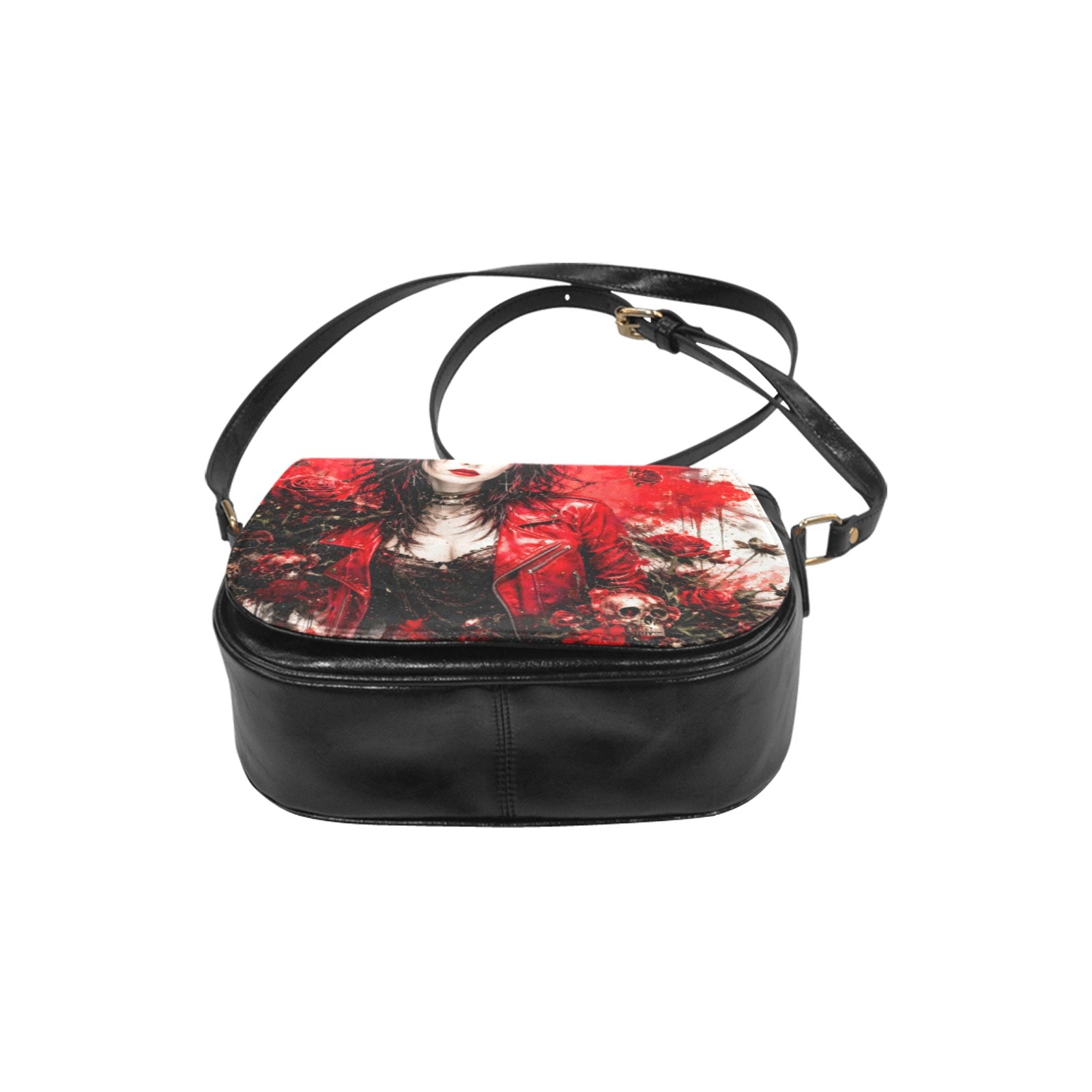 Skulls and Roses Classic Saddle Bag/Small