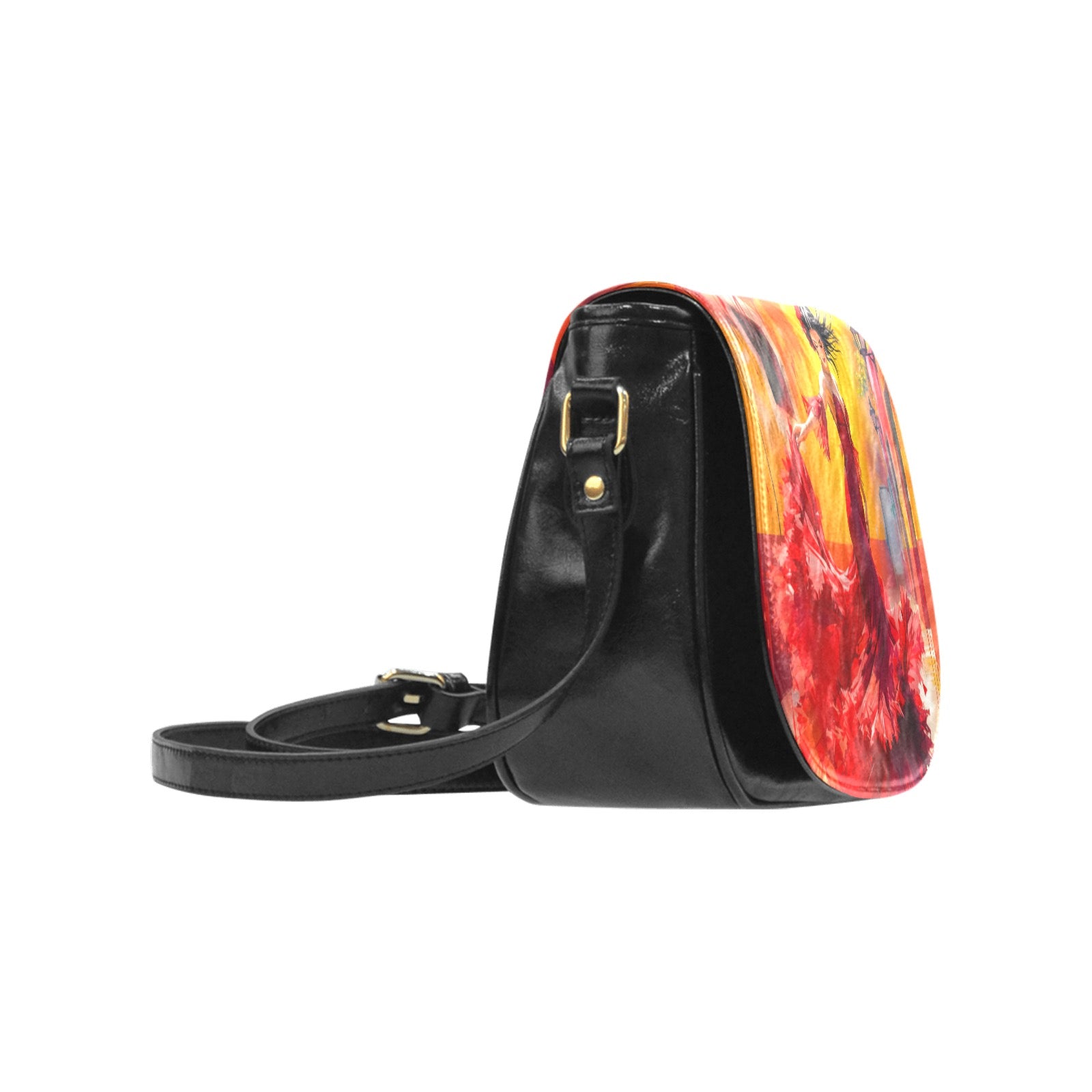 Flamenco Dancer in Red Classic Saddle Bag/Small (Model 1648)