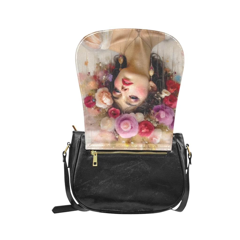 Flowers and Jewels Classic Saddle Bag/Small
