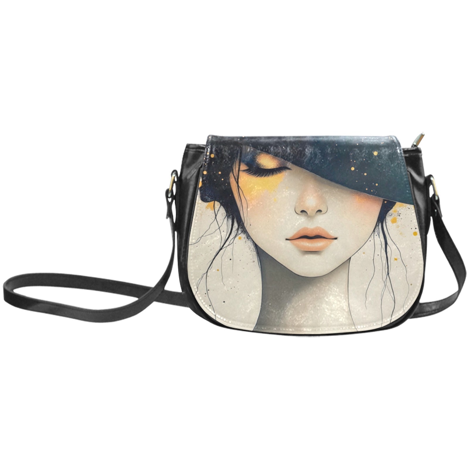 Girl in a Hat Classic Saddle Bag/Small