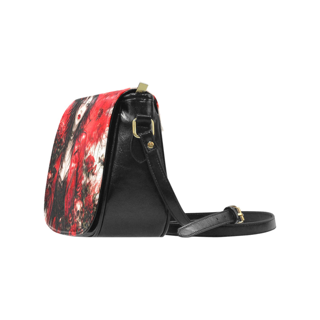 Skulls and Roses Classic Saddle Bag/Small
