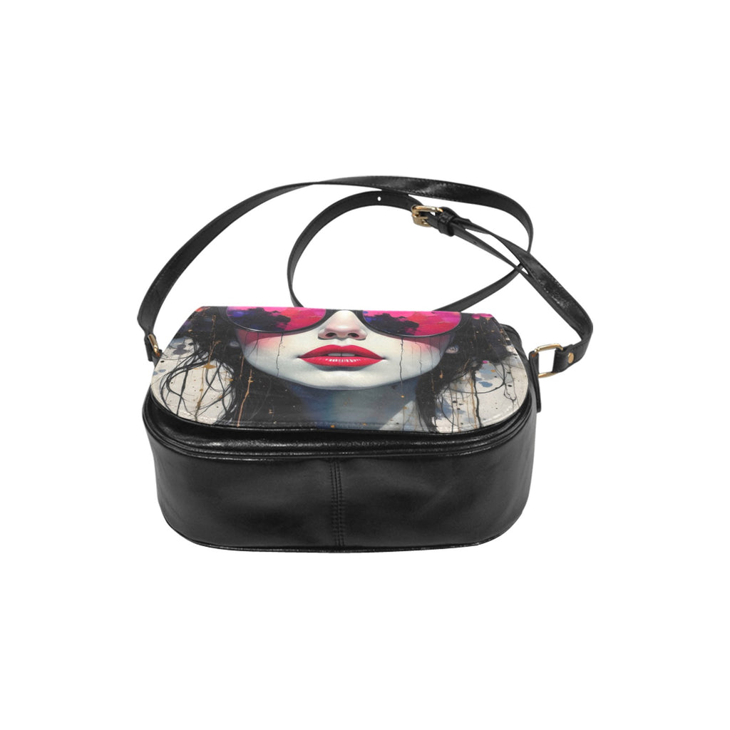 Pink Sunglasses Classic Saddle Bag/Small