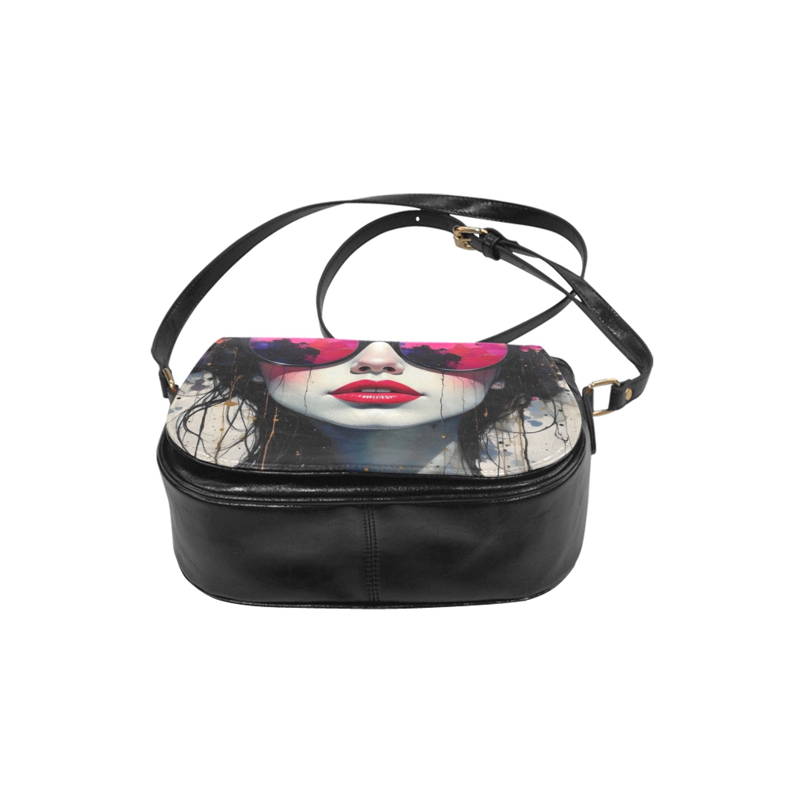 Pink Sunglasses Classic Saddle Bag/Small