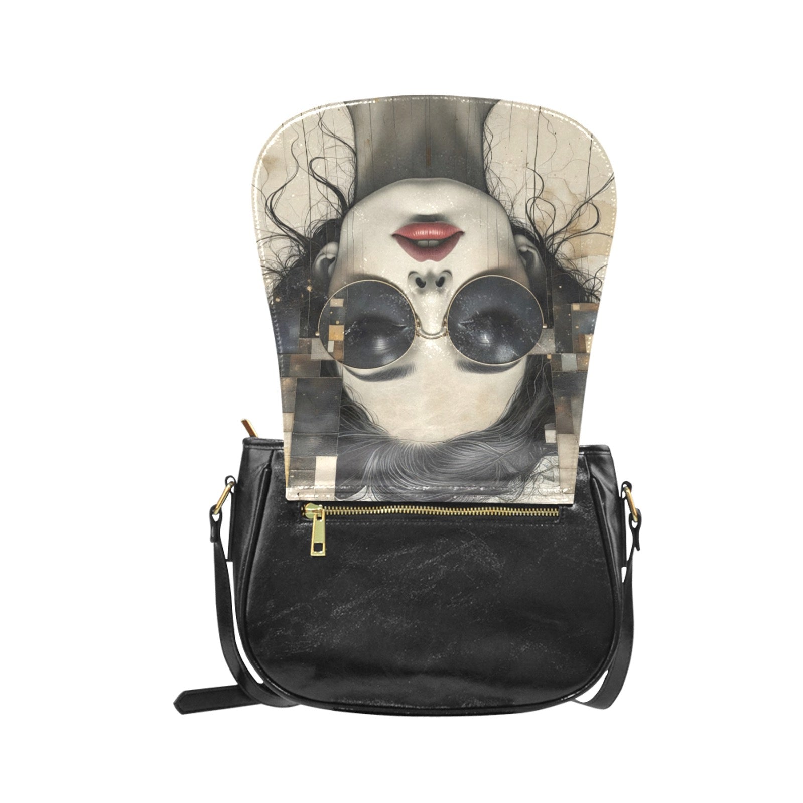 Dark Sunglasses Classic Saddle Bag/Small