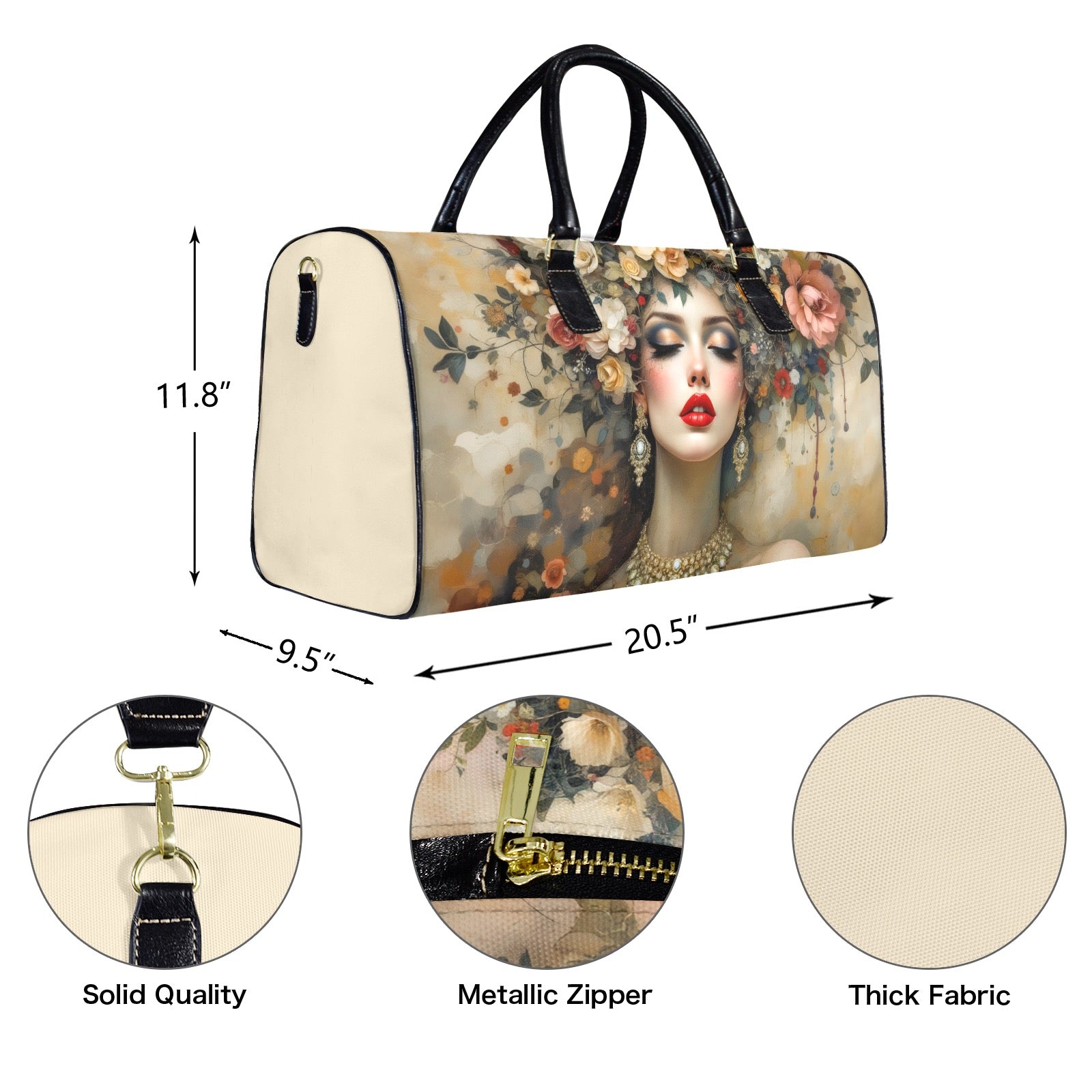 Wearing my FInest Jewels Large Capacity Travel Bag-Large