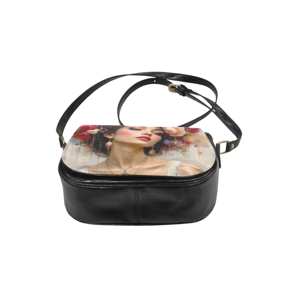 Flowers and Jewels Classic Saddle Bag/Small