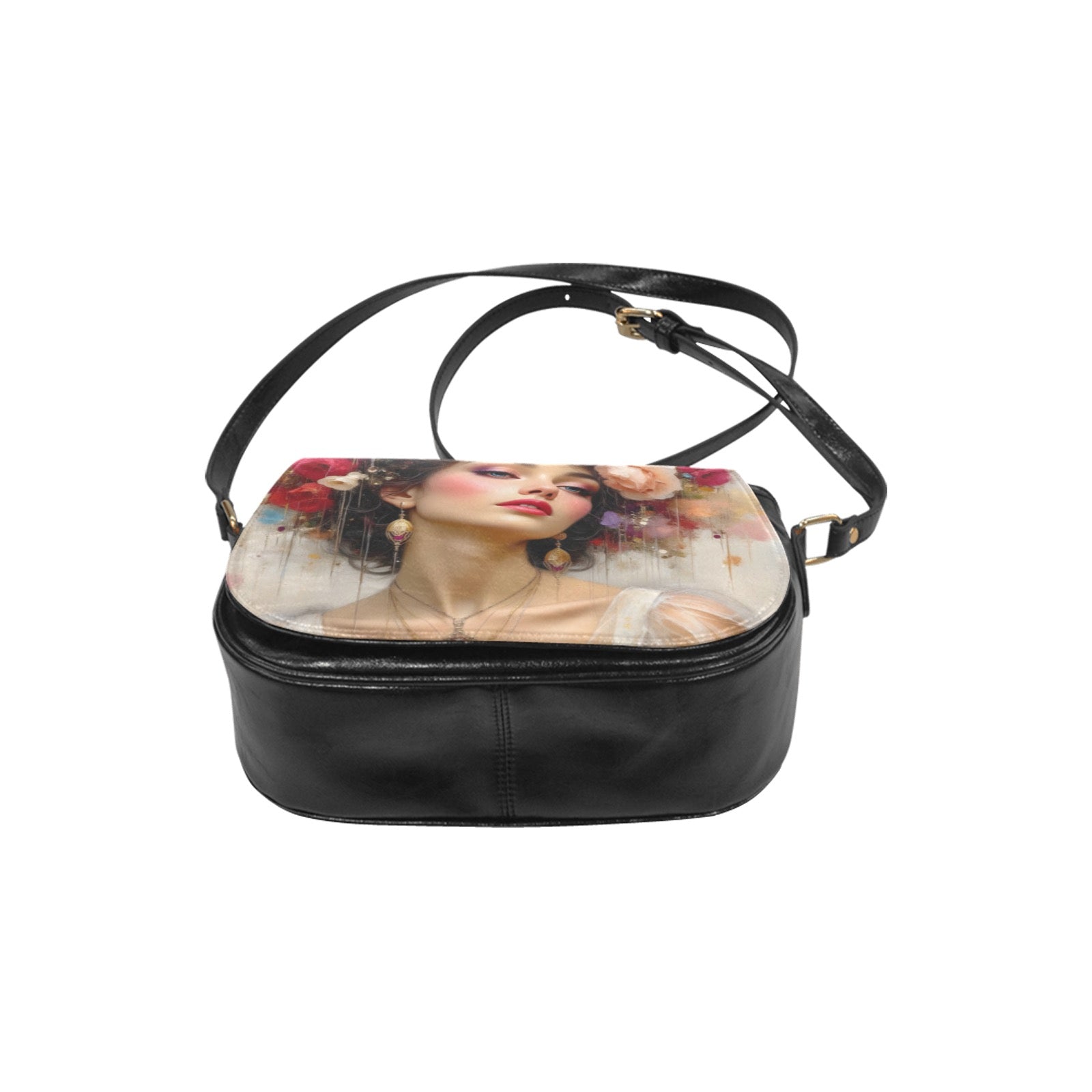 Flowers and Jewels Classic Saddle Bag/Small