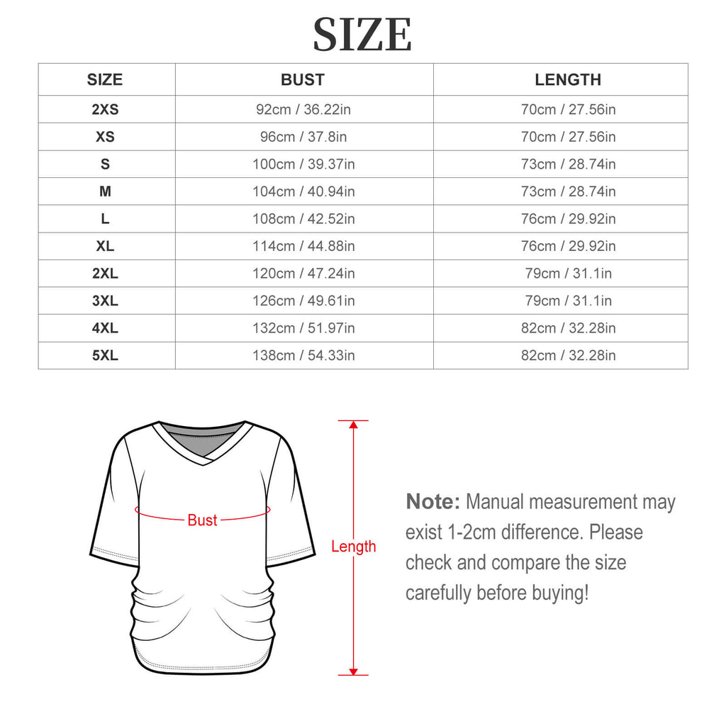 Side Eye Women's V-Neck Batwing Sleeve T-Shirt