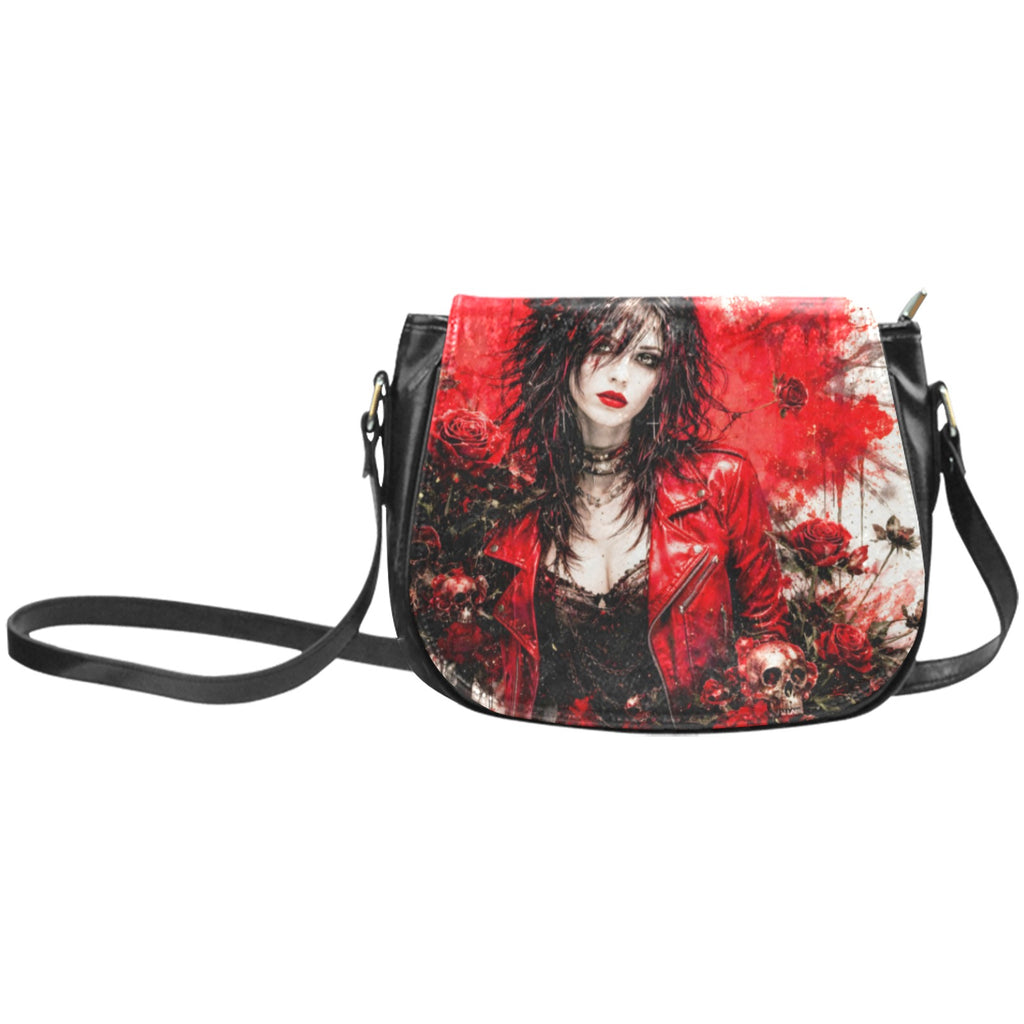 Skulls and Roses Classic Saddle Bag/Small